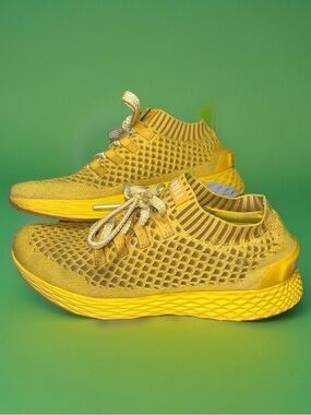 NOBULL Lemon Drop Yellow Allday Knit Runner Women’s 9  Mens 7.5 Shoes